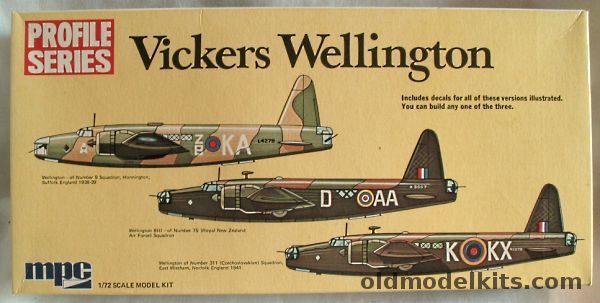 MPC 1/72 Vickers Wellington Profile Series - No. 9 Sq Honnington England 1938/39 / No. 75 New Zealand Sq / No. 311 Czech Squadron 1941, 2-2005 plastic model kit